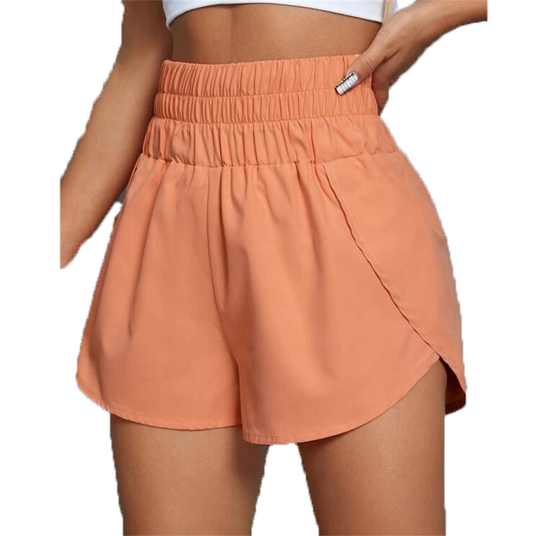 High Waisted Dolphin Running Shorts 6