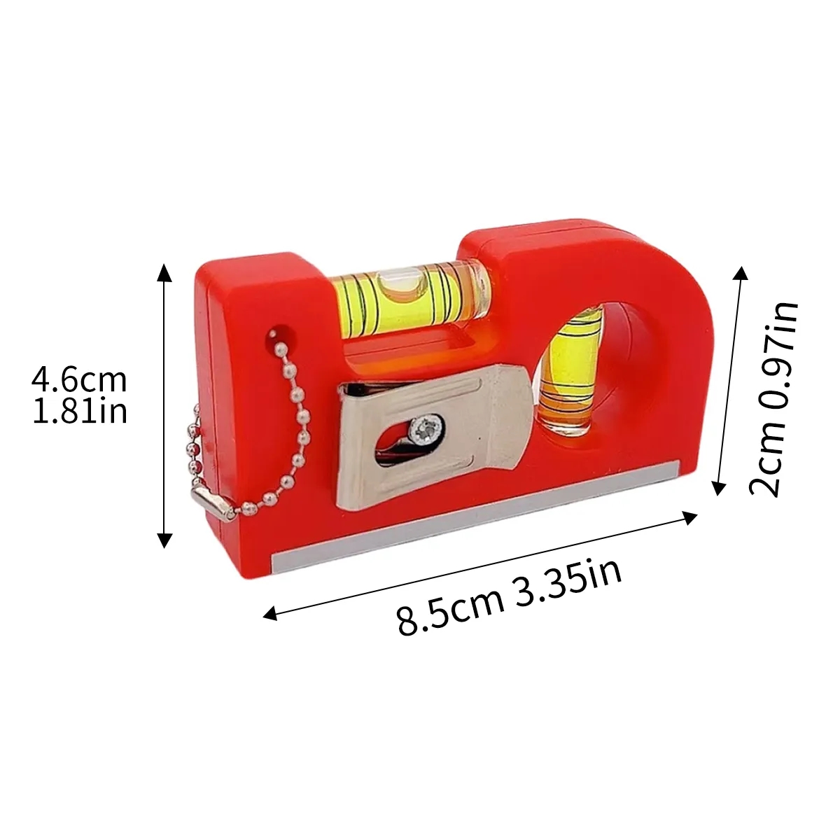 Mini Multi Tool Level With Pencil Sharpener And Keychain 3
