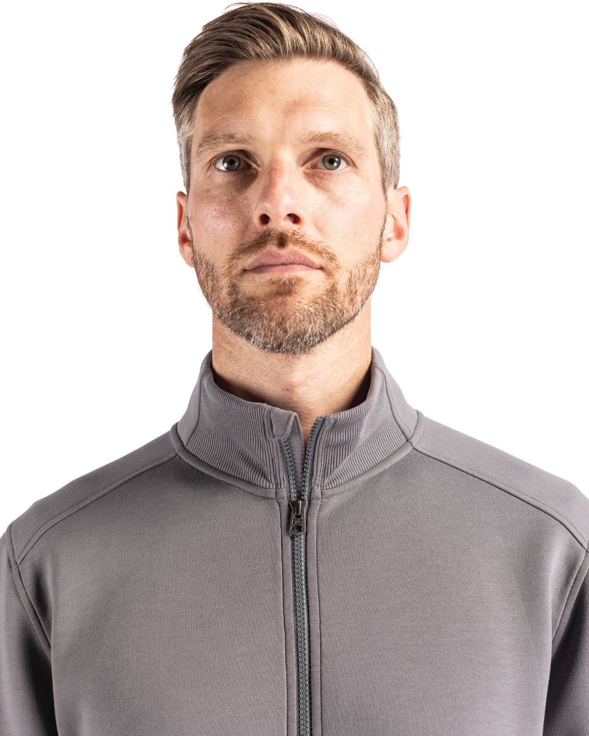 Cutter & Buck Roam Recycled Buttery-Soft Knit Mens Full Zip Jacket 15