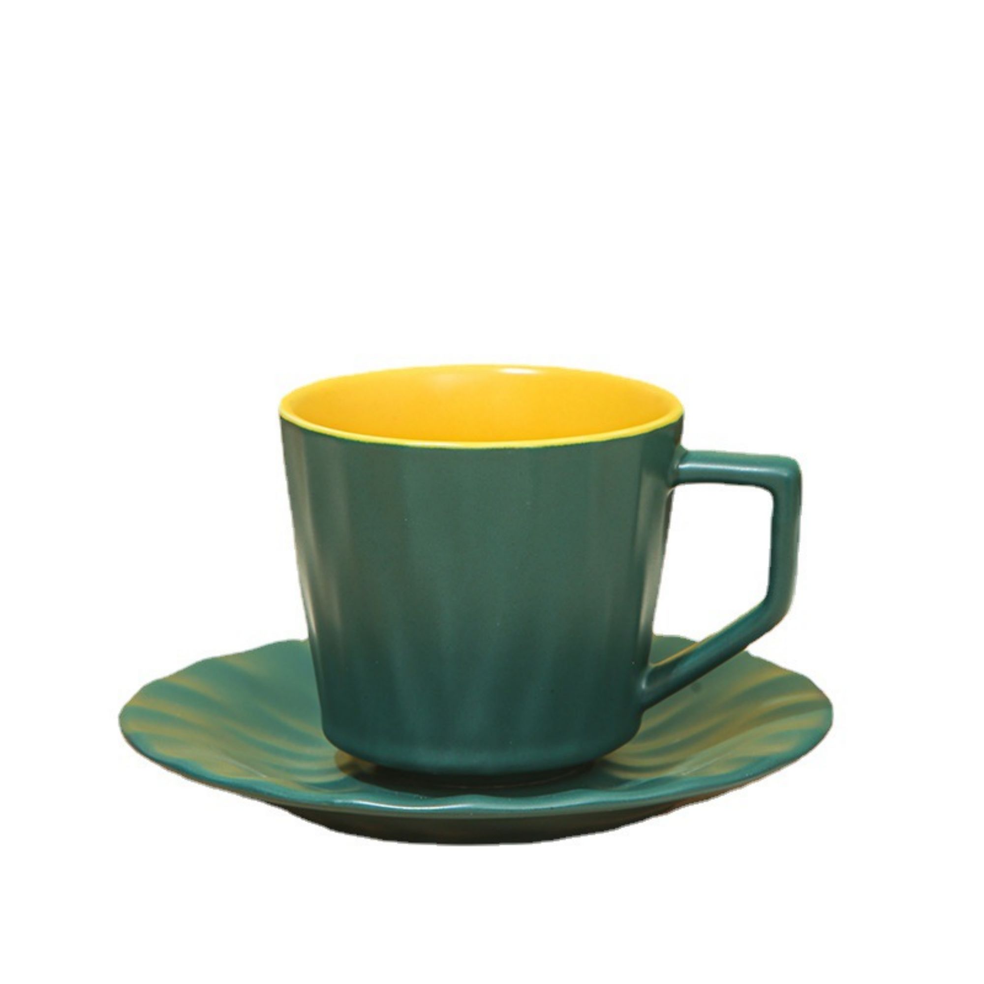 8 oz European Ceramic Mug With Tray 2