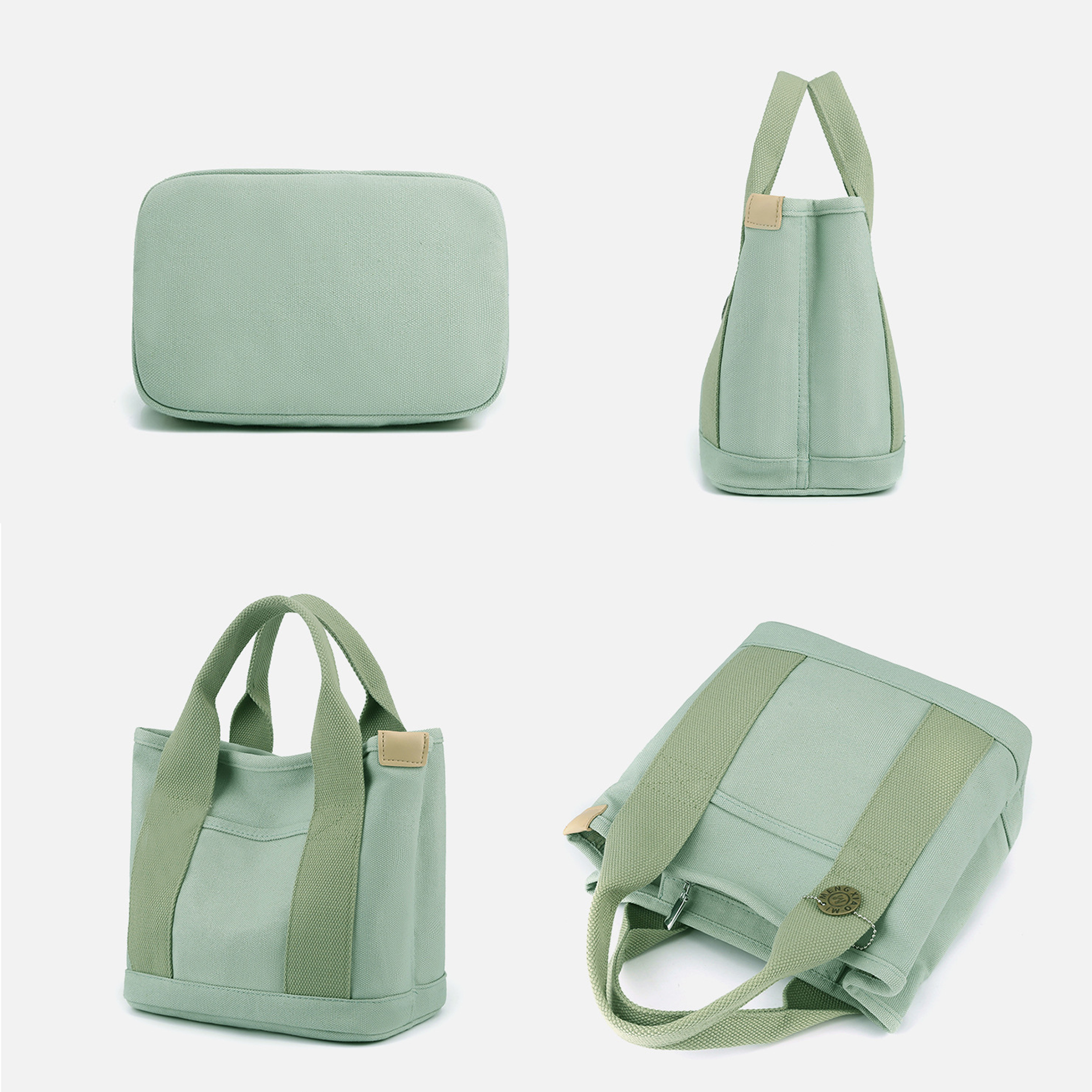 Canvas Simple Large Capacity Handbag, custom tote bag with logo imprint 6