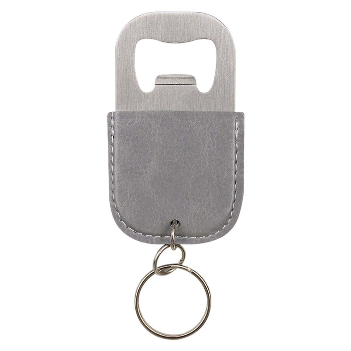 Portable PU Leather Bottle Opener Keychain for Drinks 7