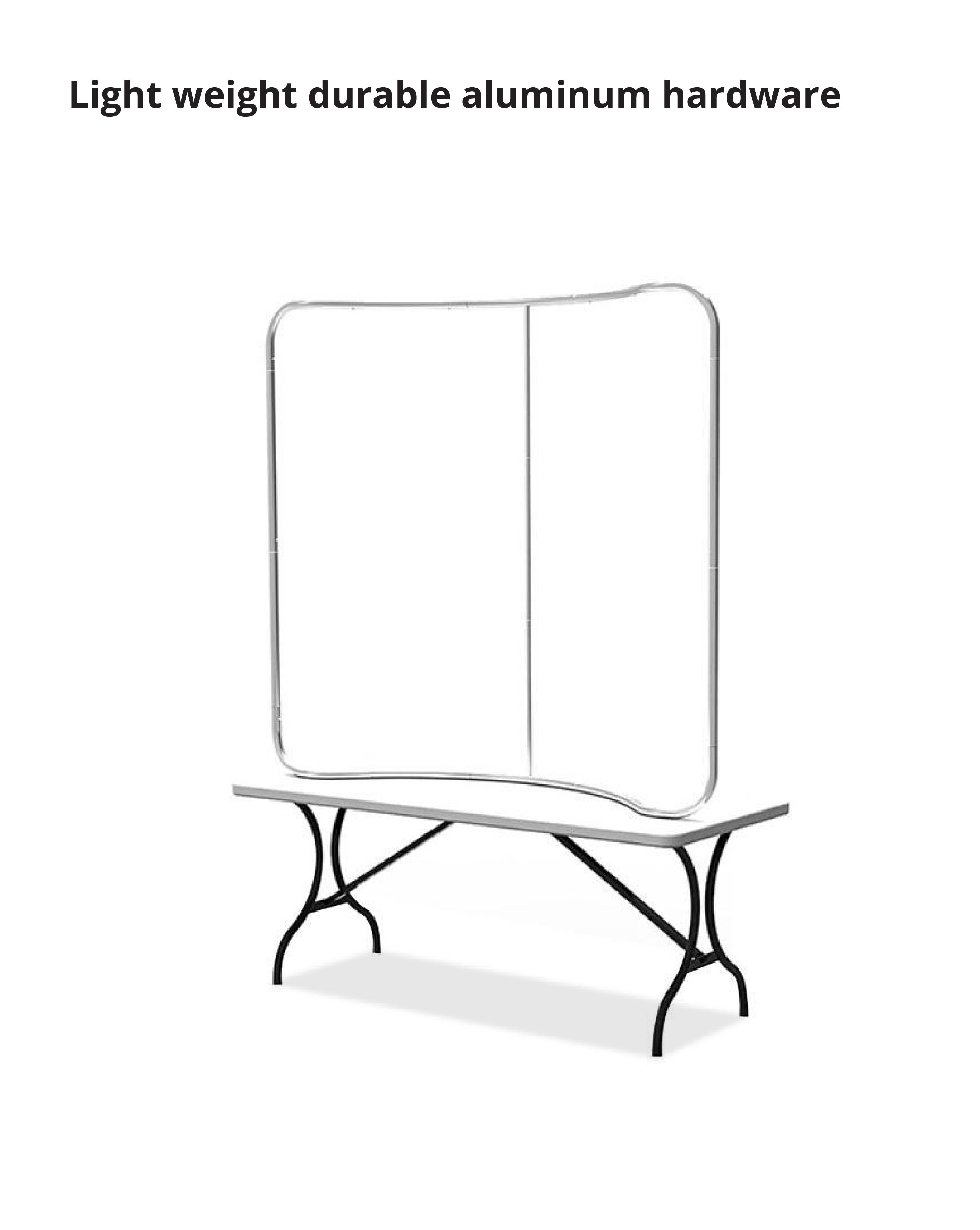 Table Top Tension Fabric Display Curved (6ft x 5ft) 5