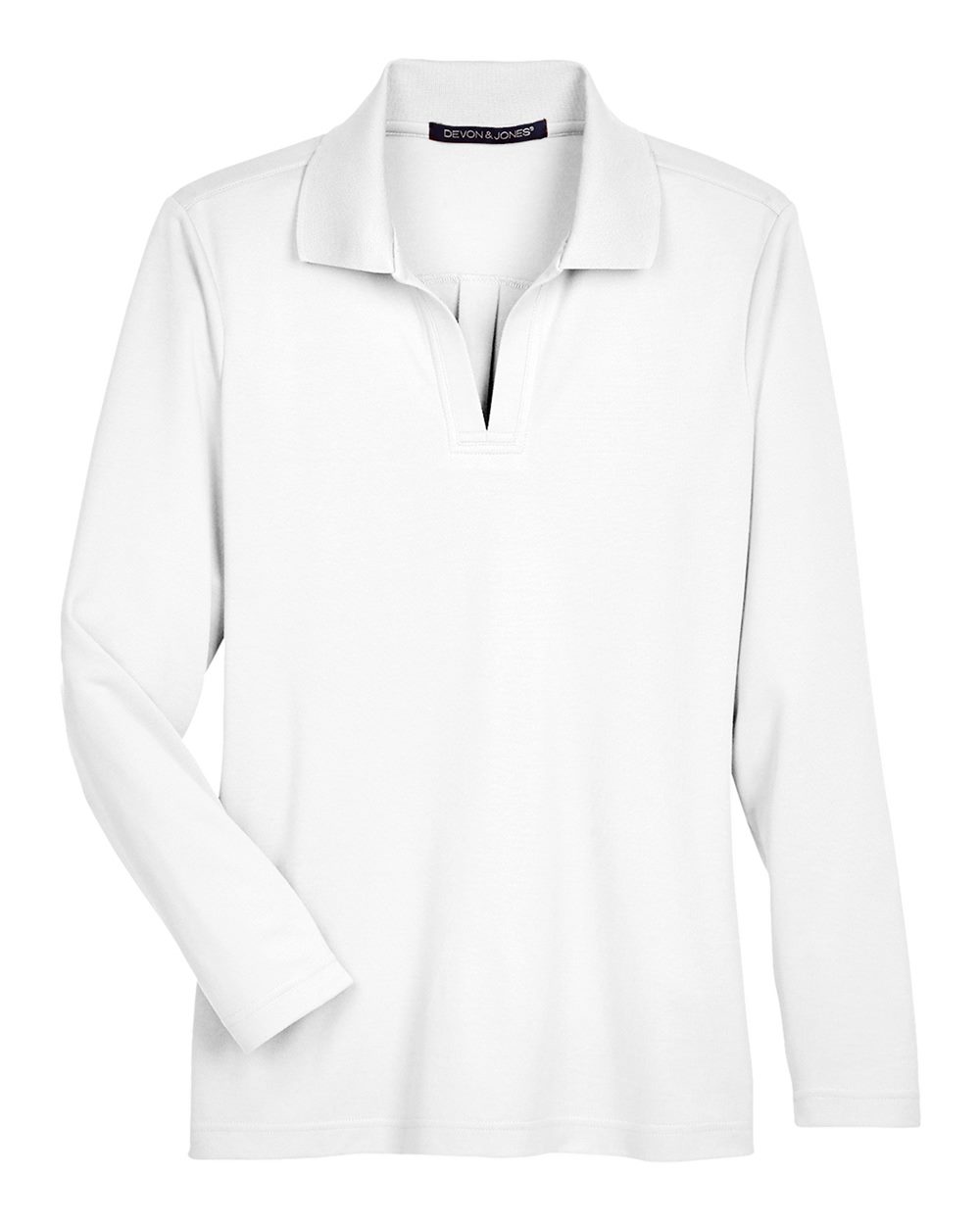 Women's CrownLux Performance® Plaited Long Sleeve Polo - DG20LW 33