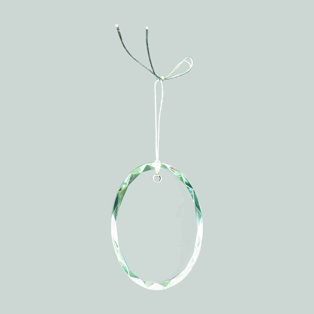 3" Crystal Round Faceted Ornament 10
