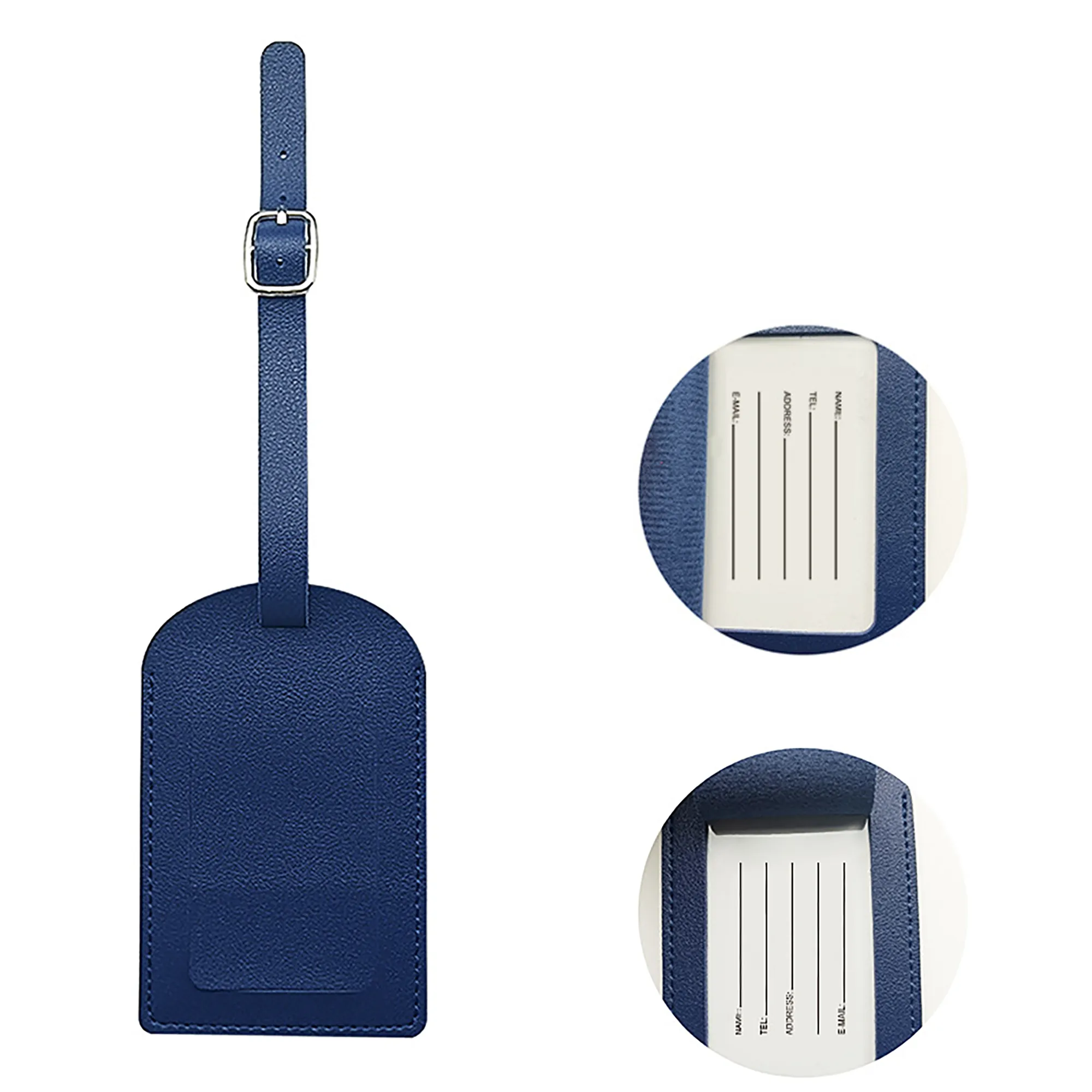 Costum Soft PU Leather Luggage Tag 9