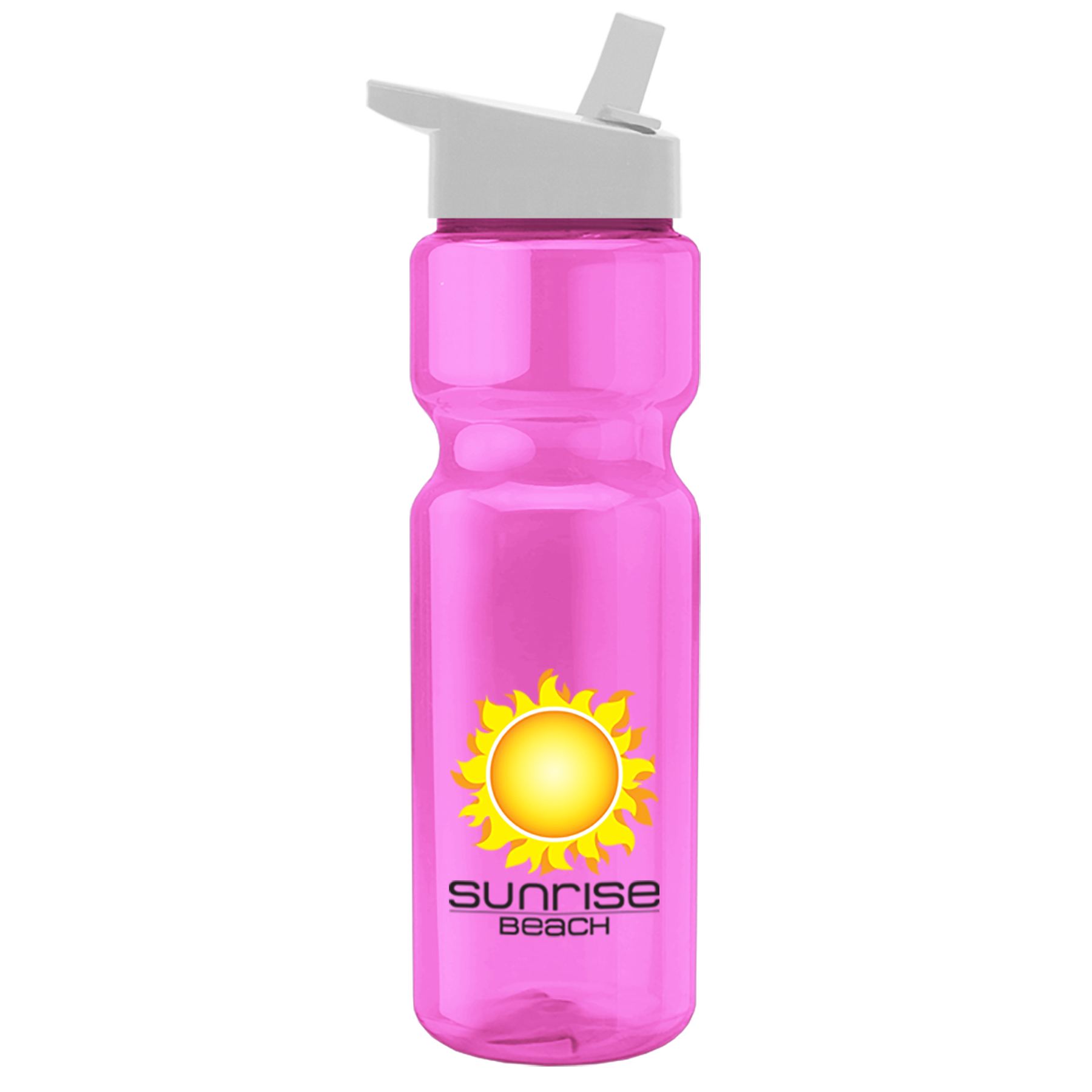 Champion - 28 oz. Transparent Bottle with Flip Straw and Digital Imprint 24