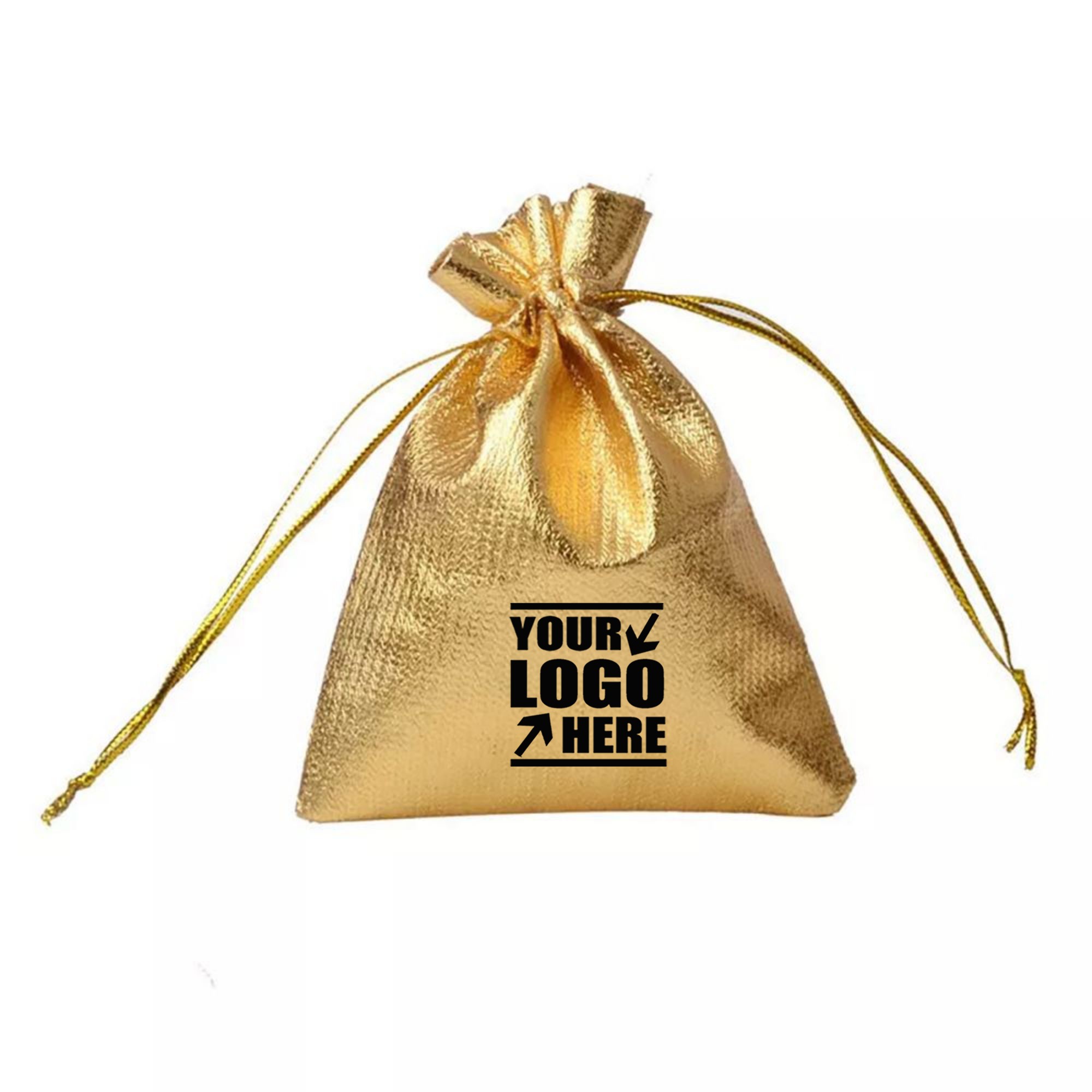 Golden & Silvery Drawstring Gift Bags 2