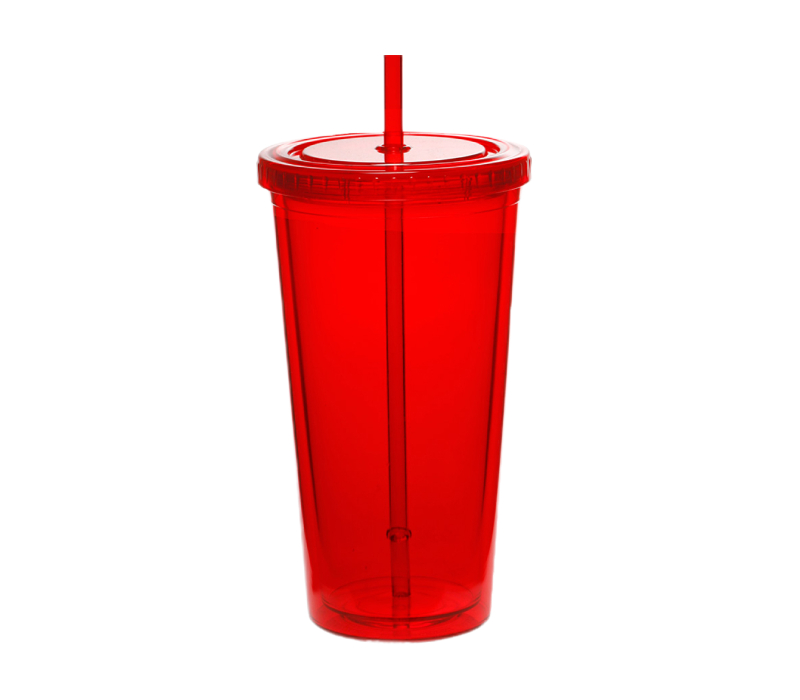 Double Wall Acrylic Tumbler with Straw, 20 oz. 2