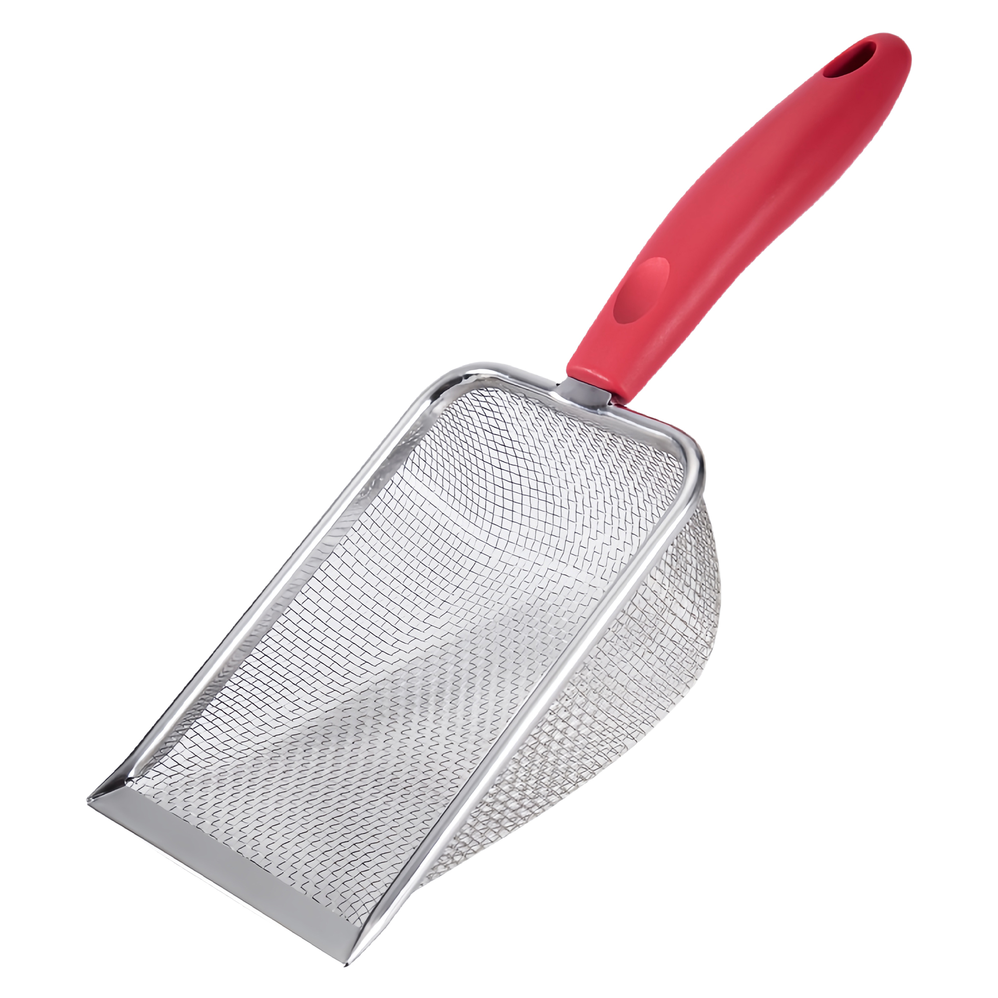 10 Mesh Pet Scoop Long Handle Stainless Steel Litter Scoop for Cats Chickens Reptiles Beach 4