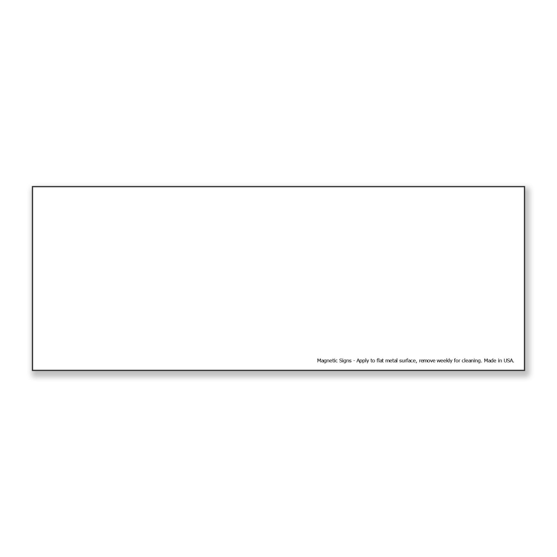 Rectangle 3.5" x 8" Magnetic Sign - Full-Color 4