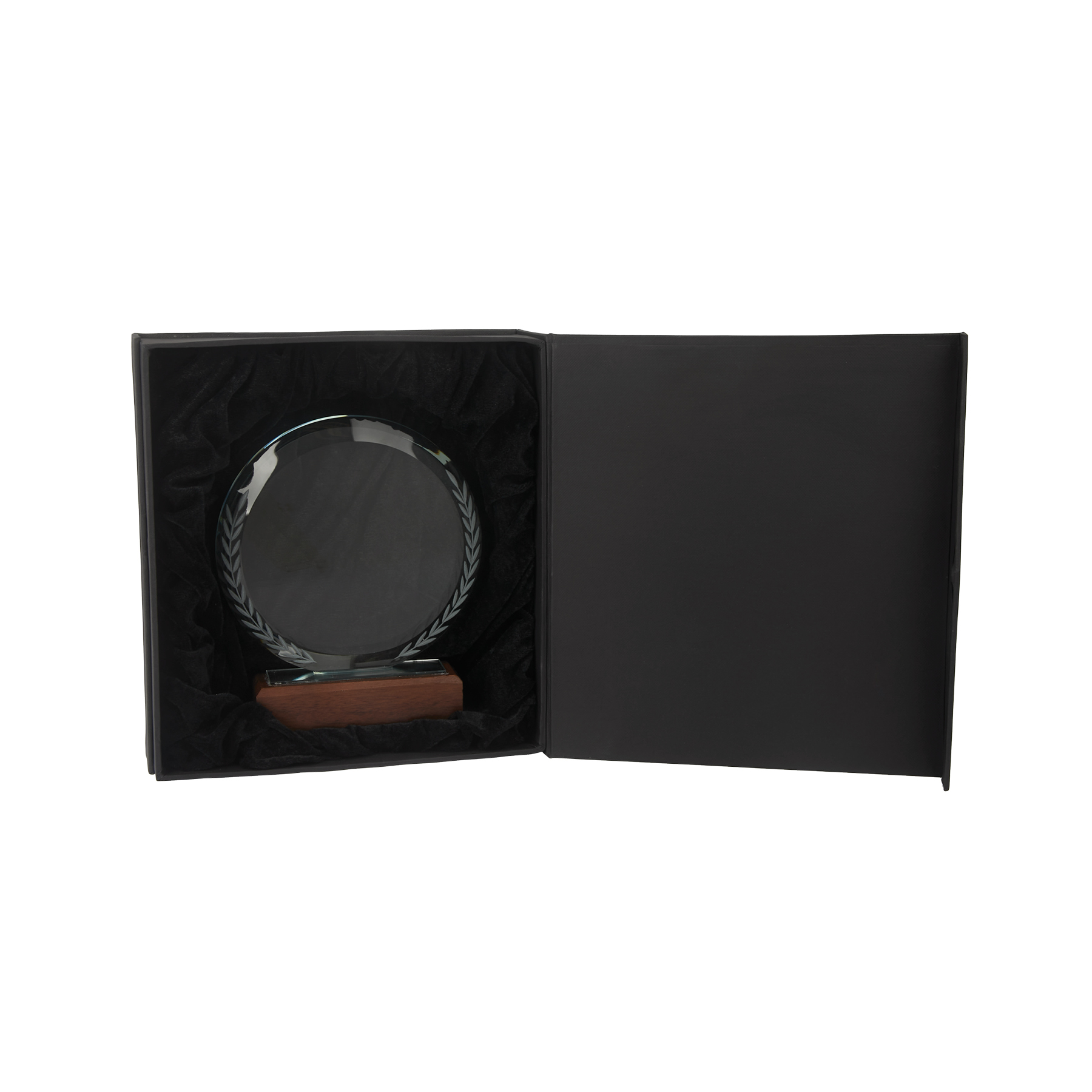 Redondo Crystal Award with Wood Base 4