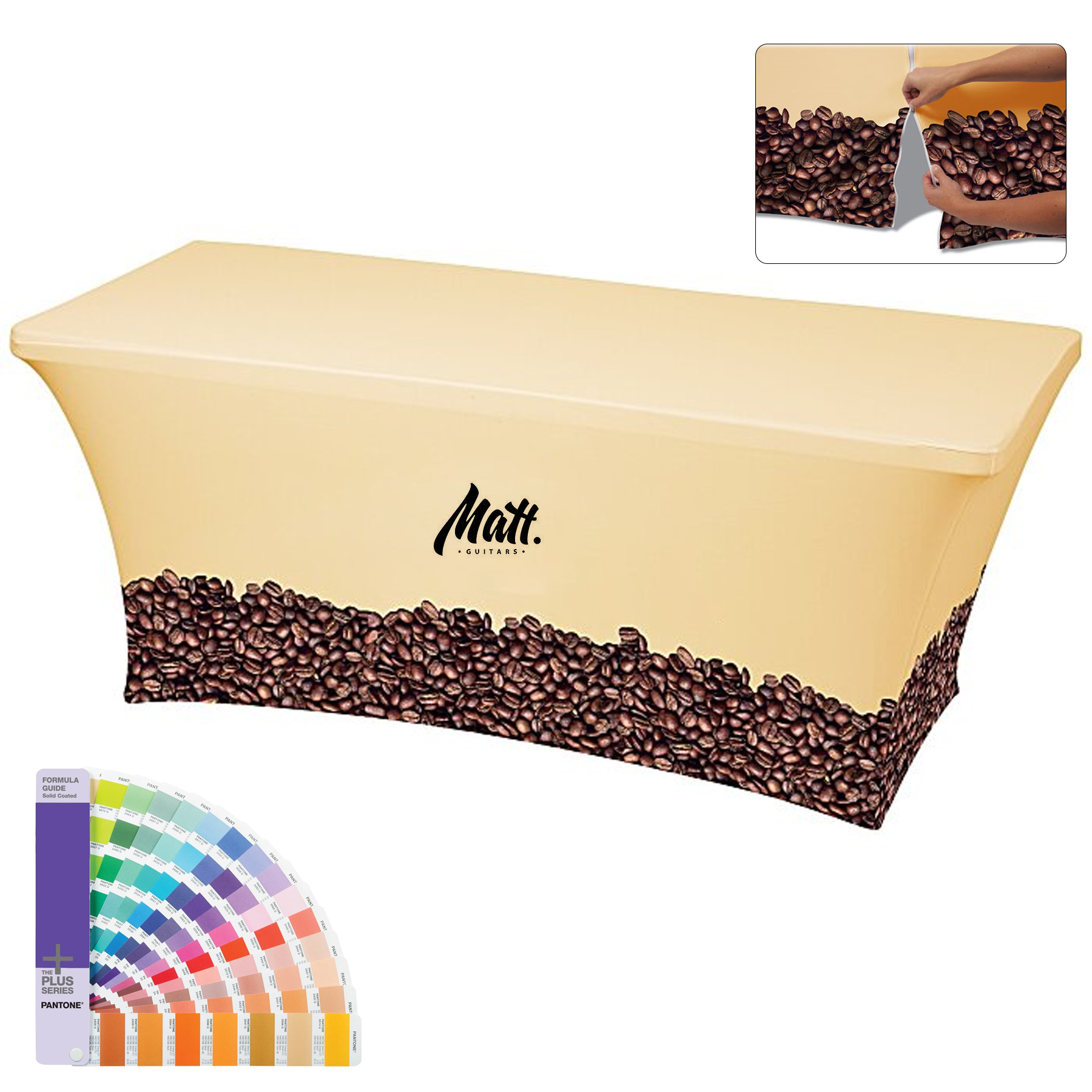Hemmed Closed-Back Table Cover- Full Color 2