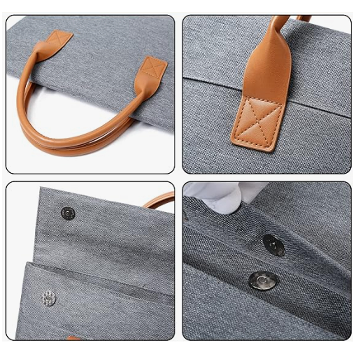 14" Business Laptop Handbag with PU Leather Handles 5