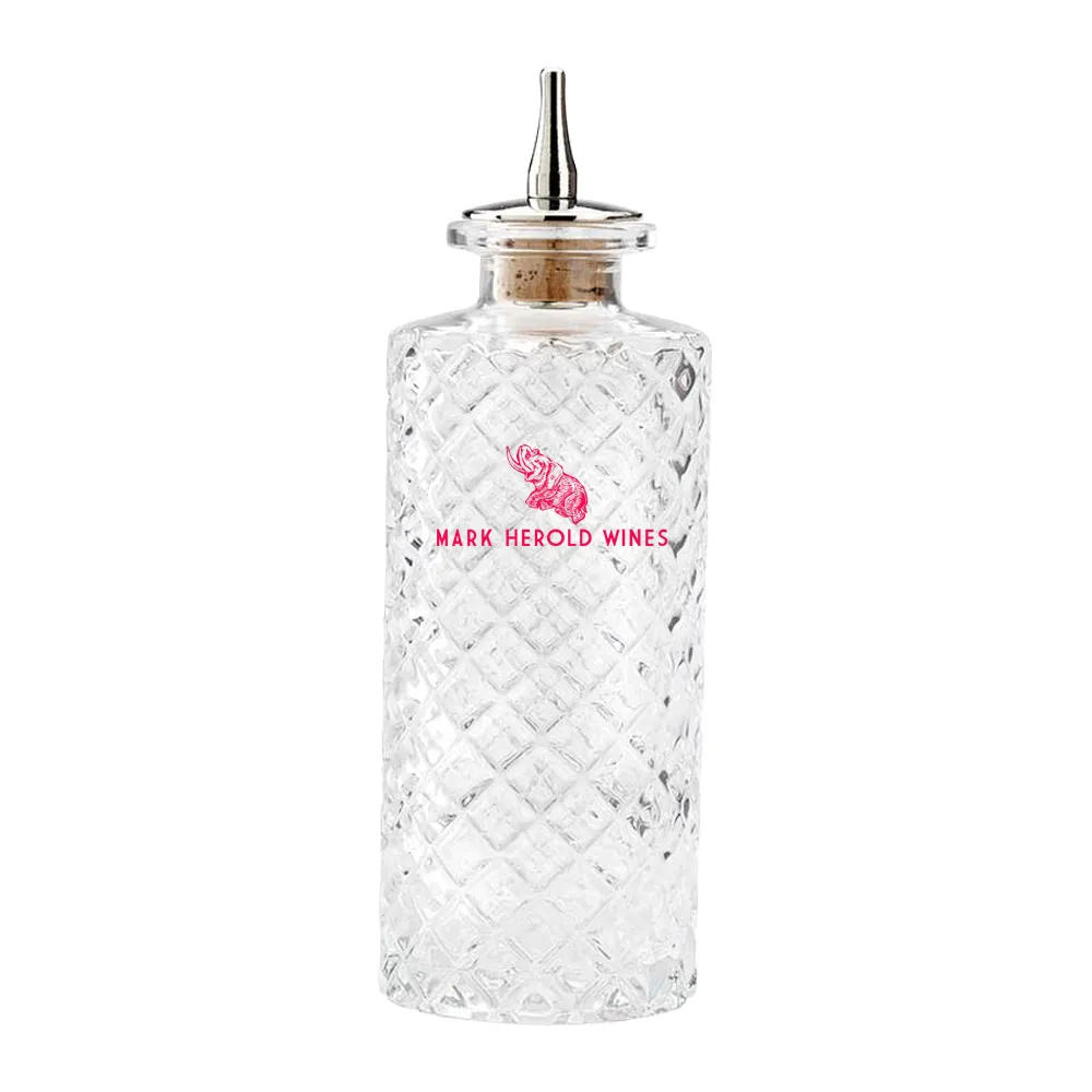 5oz. Glass Bitters Bottle Narrow Retro Design 6