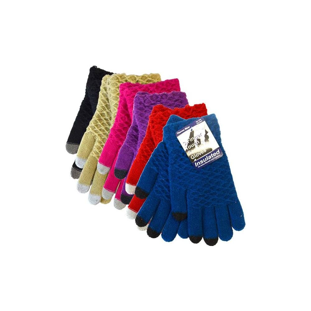 Women's Winter Knitted Touch Gloves Assorted 2