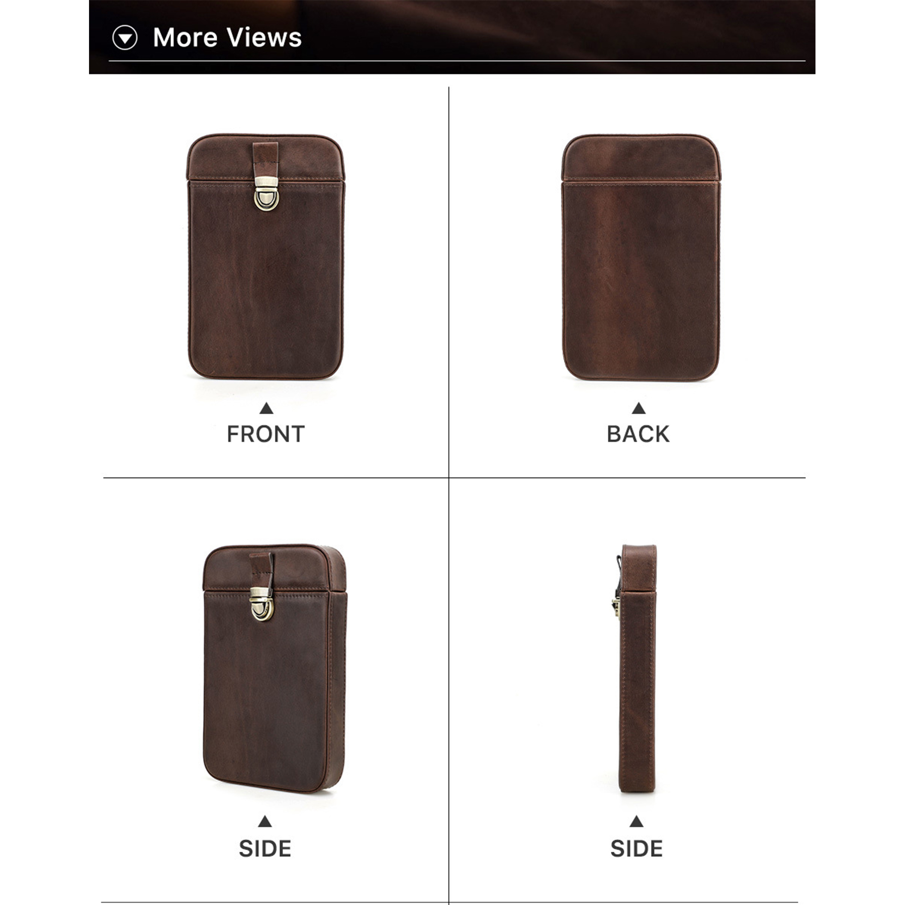 6-Cigar Genuine Leather Humidor 2