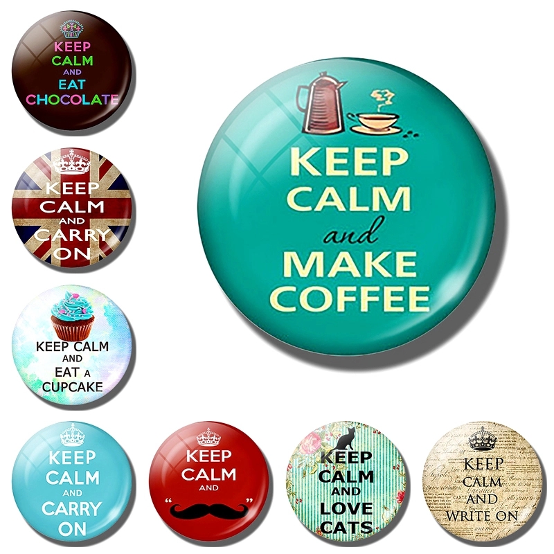 Epoxy Dome Round Crystal Glass Fridge Magnets 9