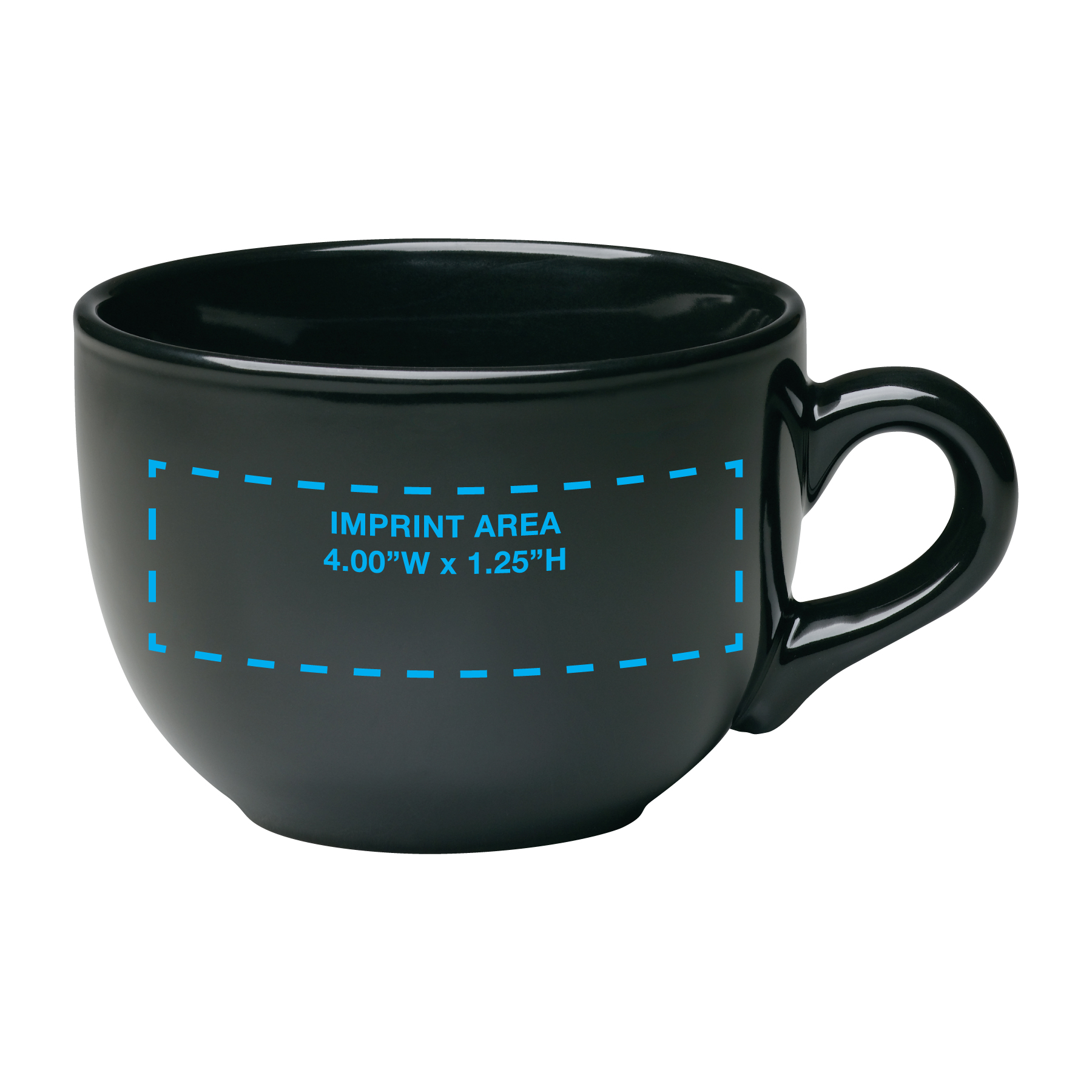 24 oz Black Souper Mug
