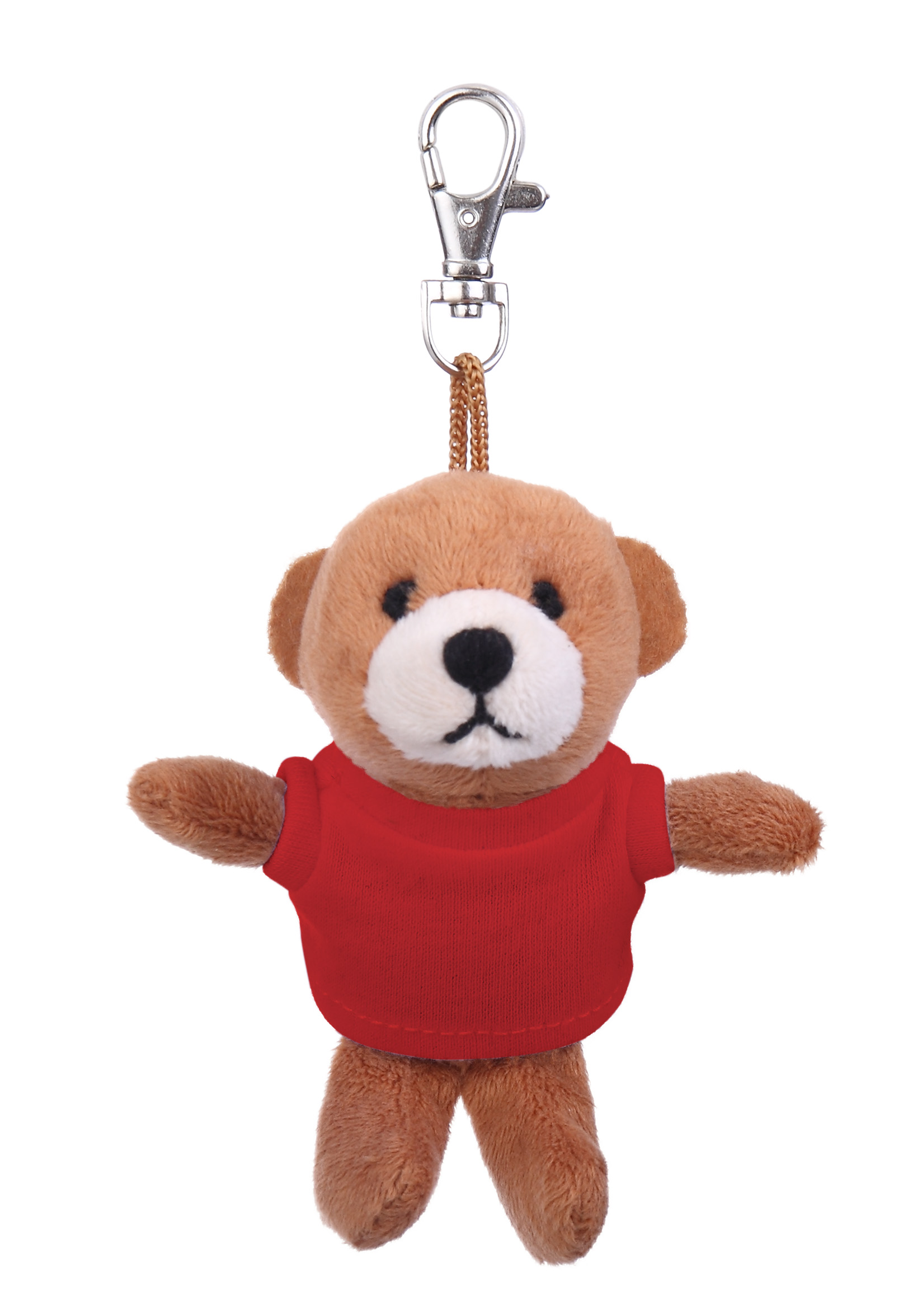 Soft Plush Brown Bear Keychain with Tee 13