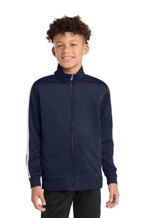 Sport-Tek Youth Tricot Sleeve Stripe Track Jacket. YST94 13