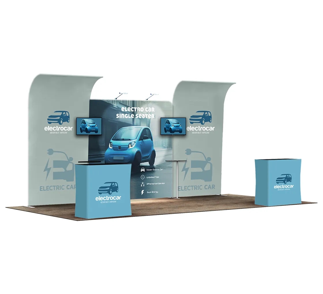 20ft Inline Trade Show Booth - Modular Setup 4