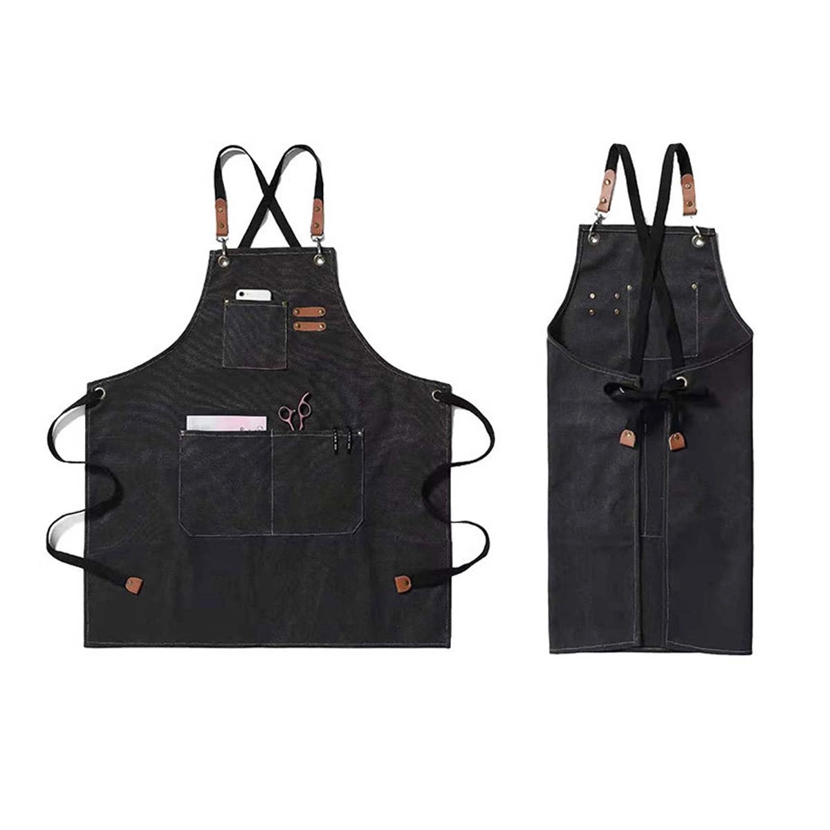 Canvas Cross Back Adjustable Apron 3