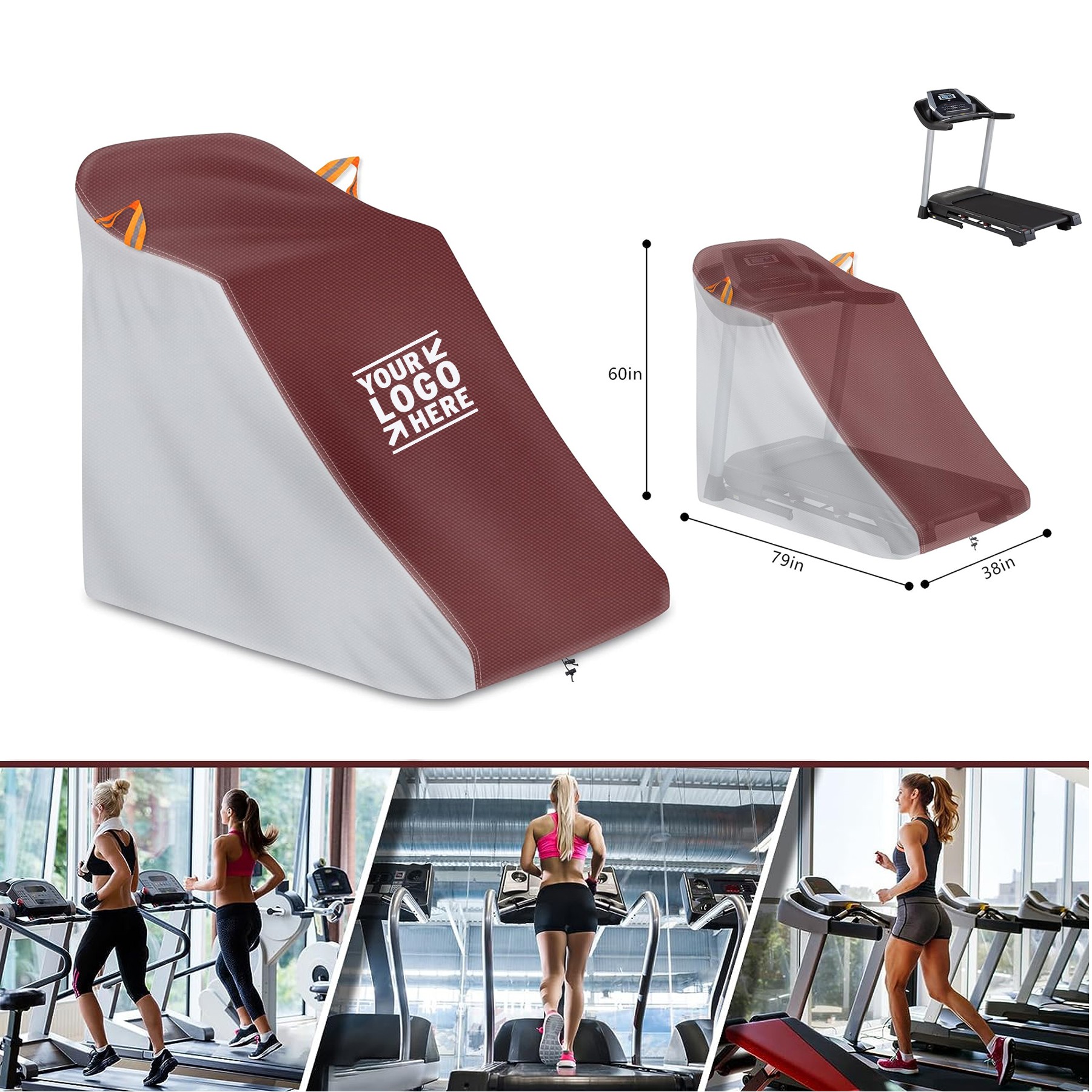 210D Oxford Cloth Material Sports Treadmill Windproof Waterproof Protection Cover 2