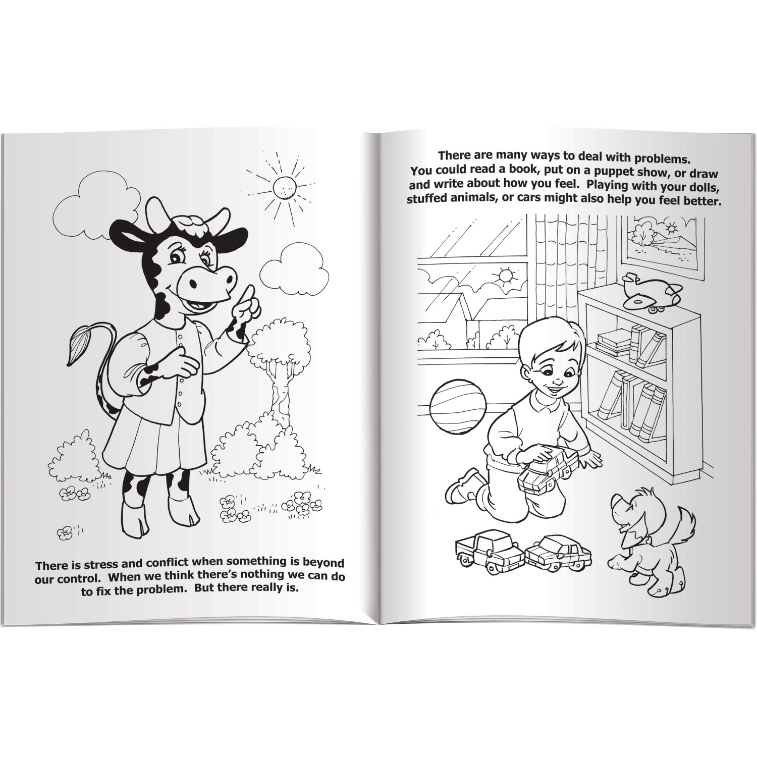 Combo Pack - CB1075 Coloring Book & 4-Pack of Crayons (Imprinted) in a Poly Bag 5