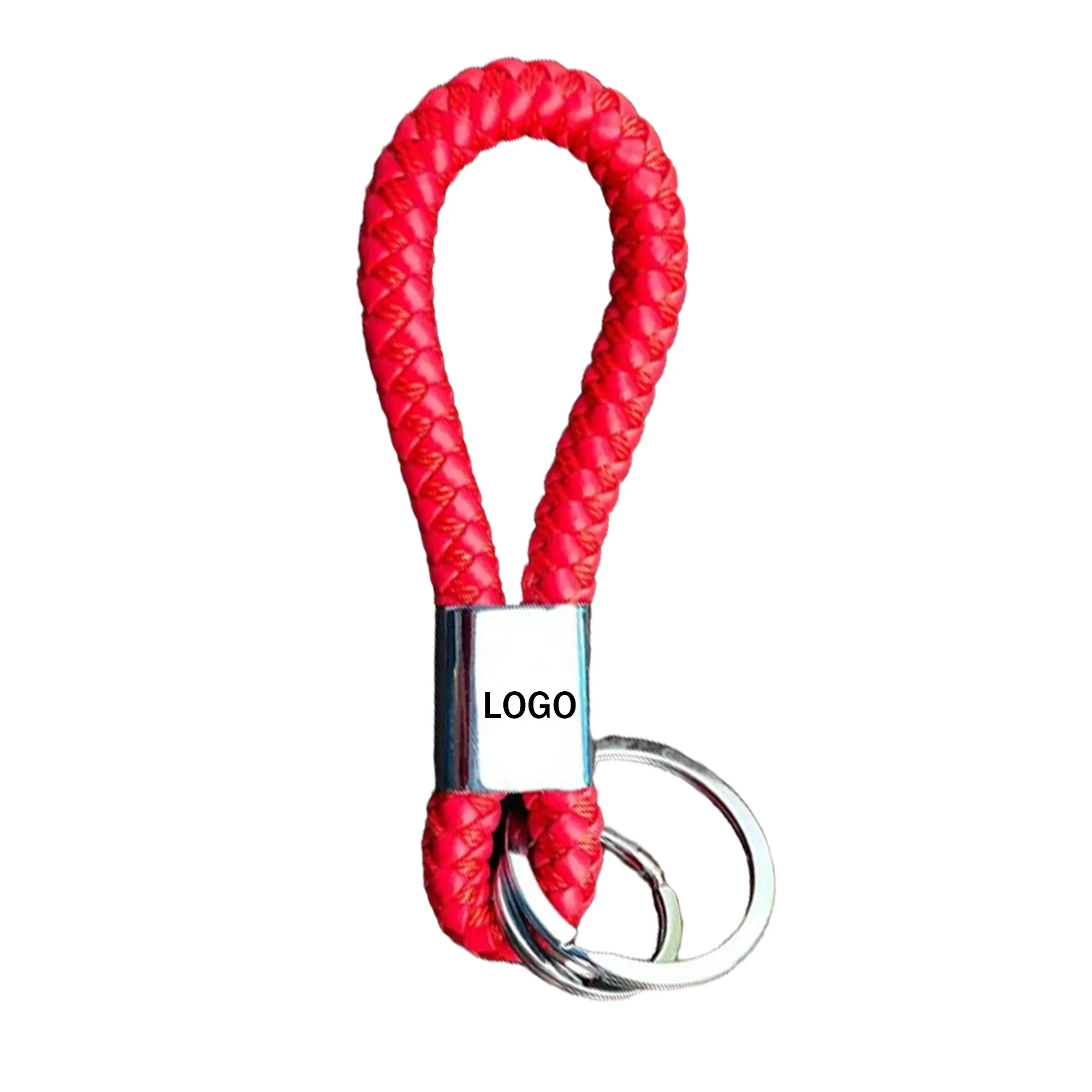 Custom PU Woven Keychain 7