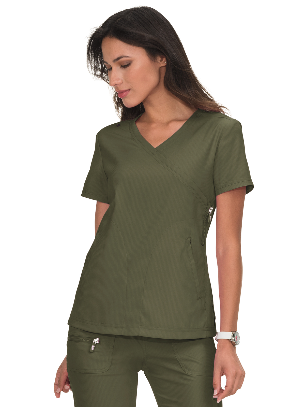 koi - Lite - Women's Three-Pocket Mock-Wrap Philosophy Top 28