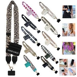 Crossbody Phone Strap Lanyard with Zippered Pouch 1