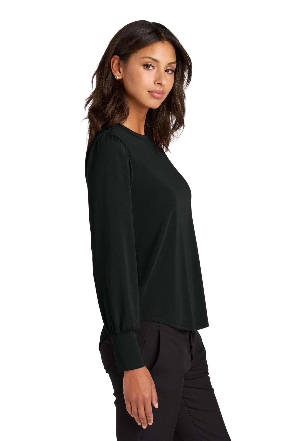 Mercer+Mettle Women's Stretch Jersey Long Sleeve Blouson Top MM1019 41