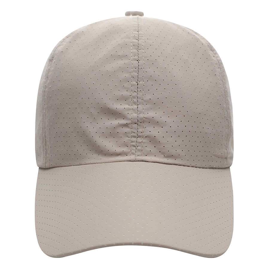 Stock Solid Color Quick Dry Poly 6 Panel Cap, Elastic Back 5