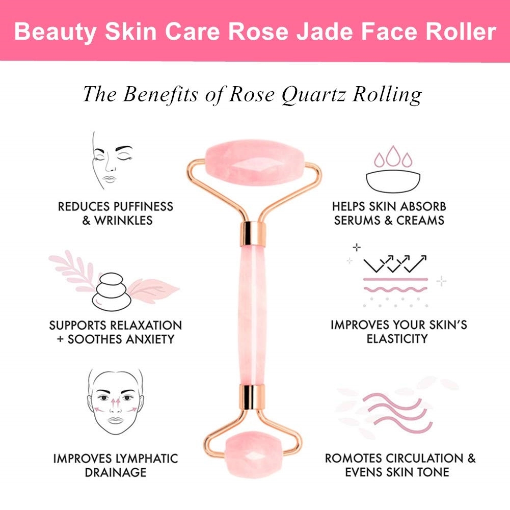 Rose Quartz Facial Jade Roller 2