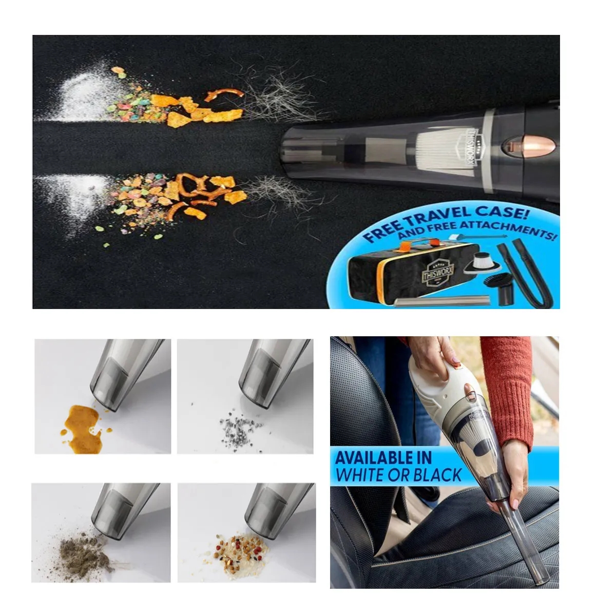 Portable Soft And Low Noice Strong Power Car Vacuum Cleaner 5