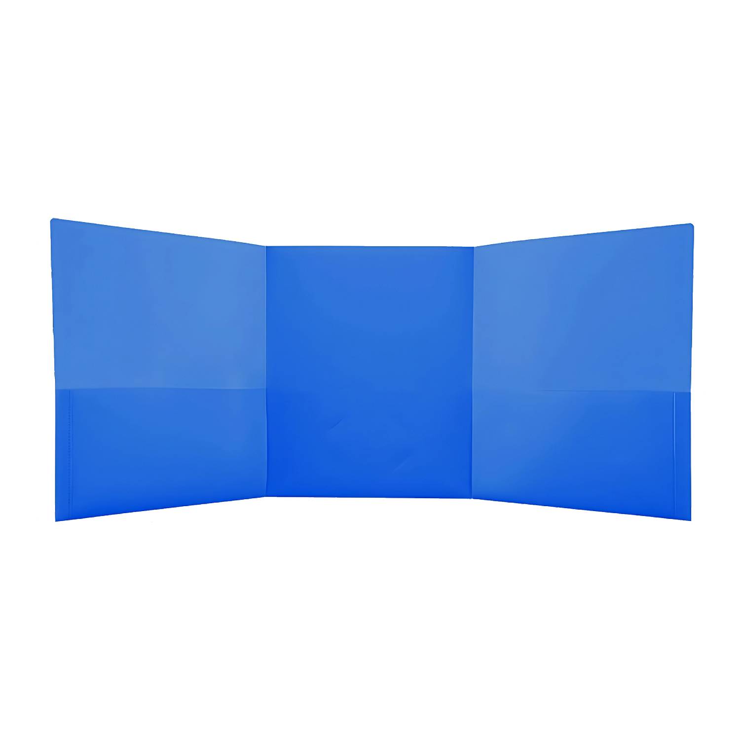 3-Pocket Tri-Fold Plastic Folder w/ Card Holder 1
