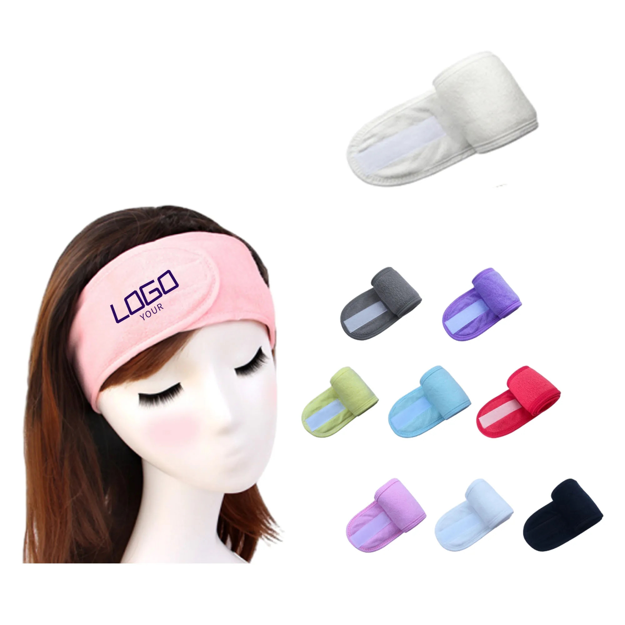 MOQ 50PCS Elastic Face Wash Hair Loop Headband 2