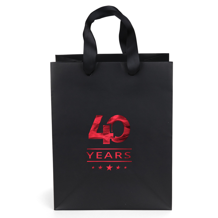 Elizabeth™- Ribbon Handle Matte Eurotote - Foil Print 6