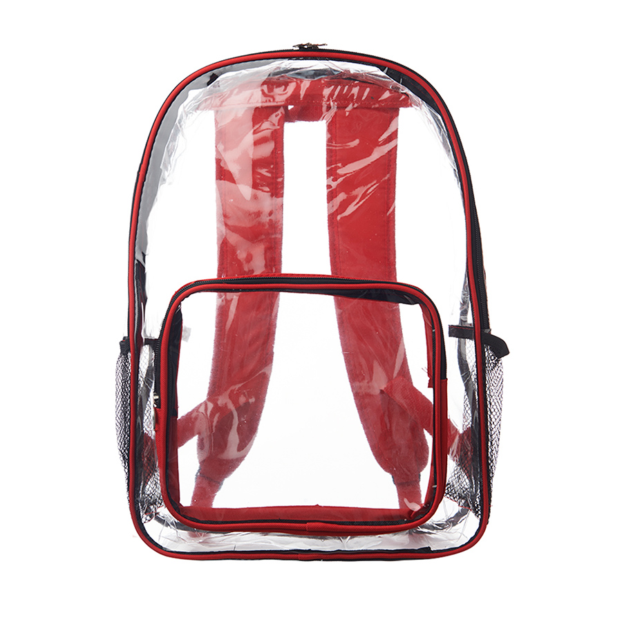 Clear PVC Backpack w/ Front Pocket - 13"W x 18"H 6
