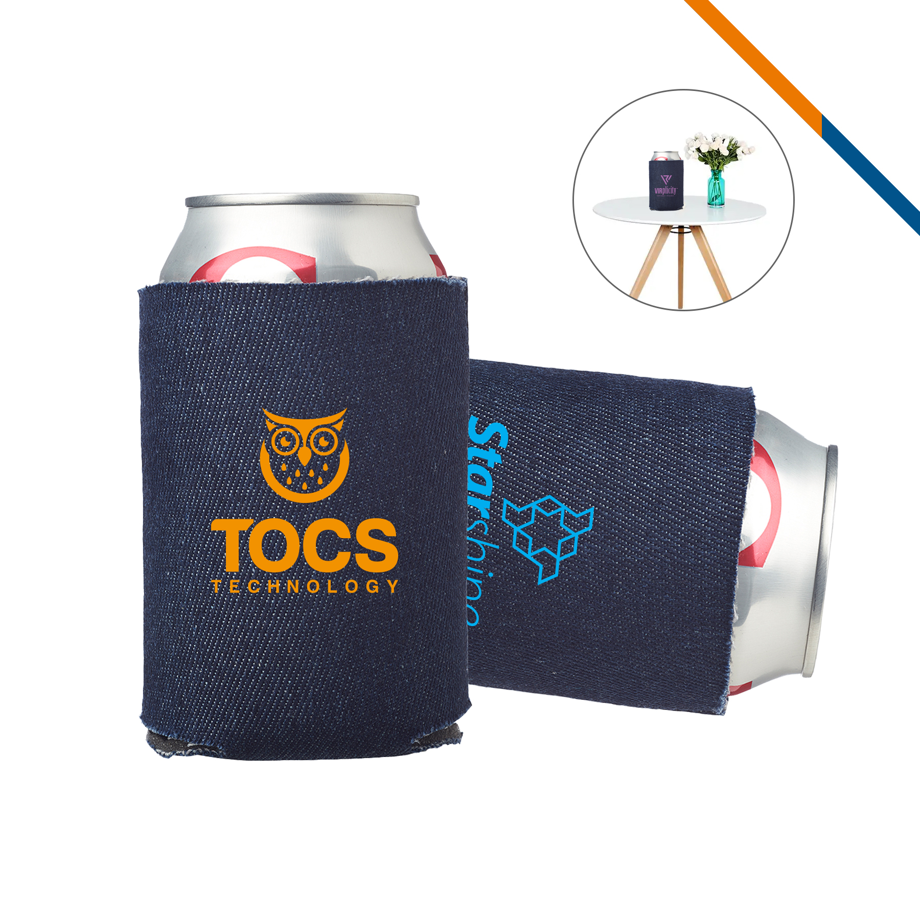 Broster Polyurethane Foam Collapsible Coolie, custom koozie with logo imprint 2