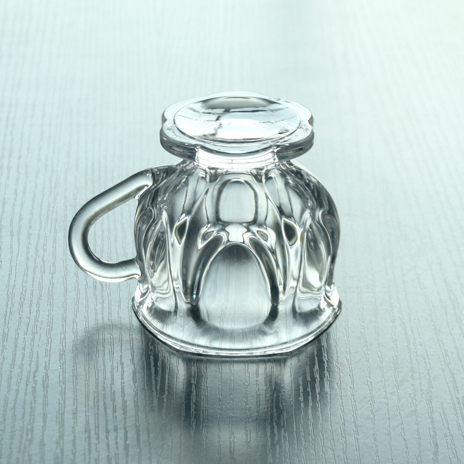5Oz Clear Glass Coffee Cup W/ Handle 5