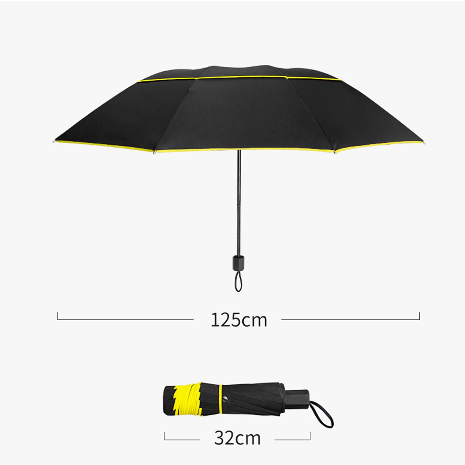 Large Three Fold Double Layered Golf Folding Umbrella 2