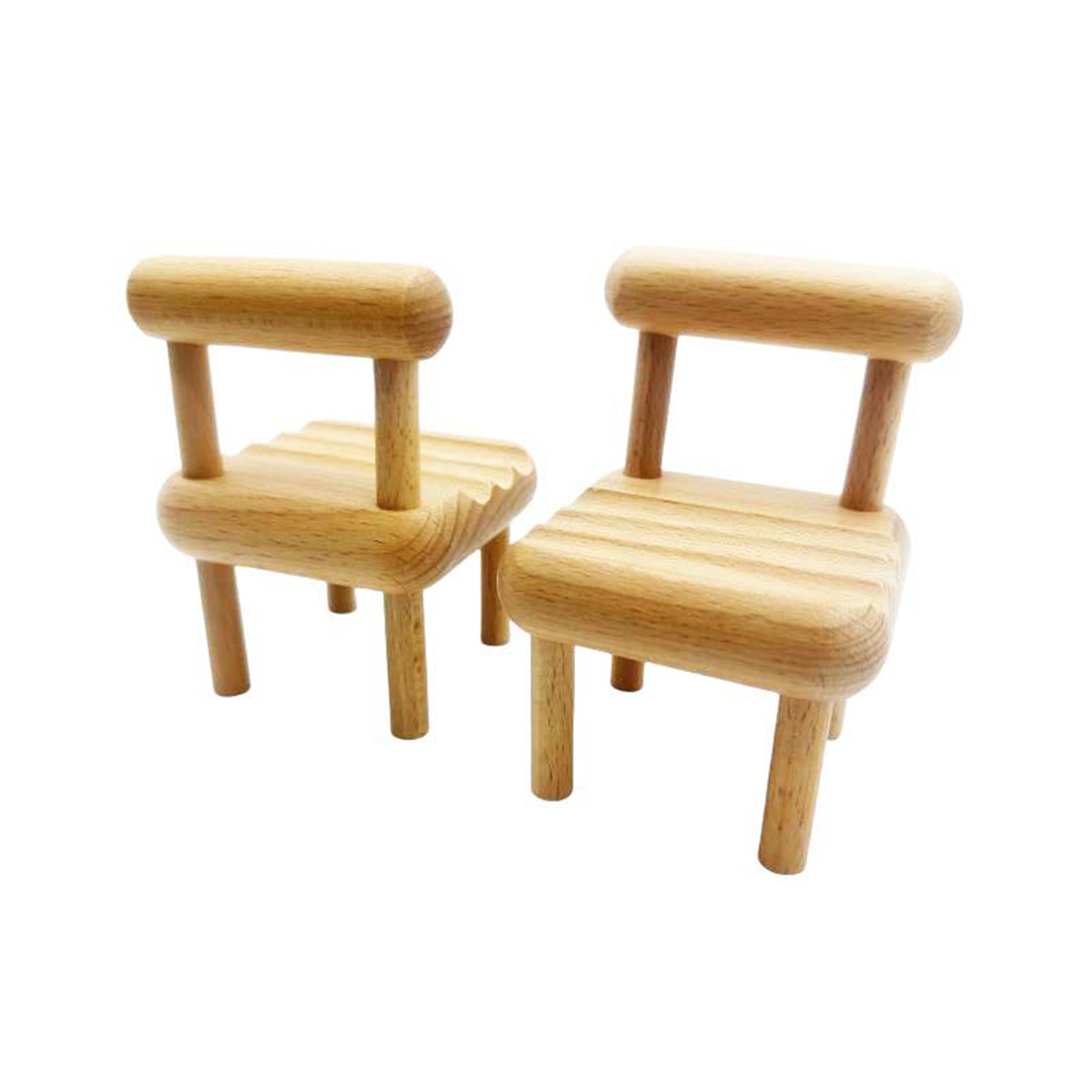 Mini Furniture Stool Solid Wood Phone Stand 2
