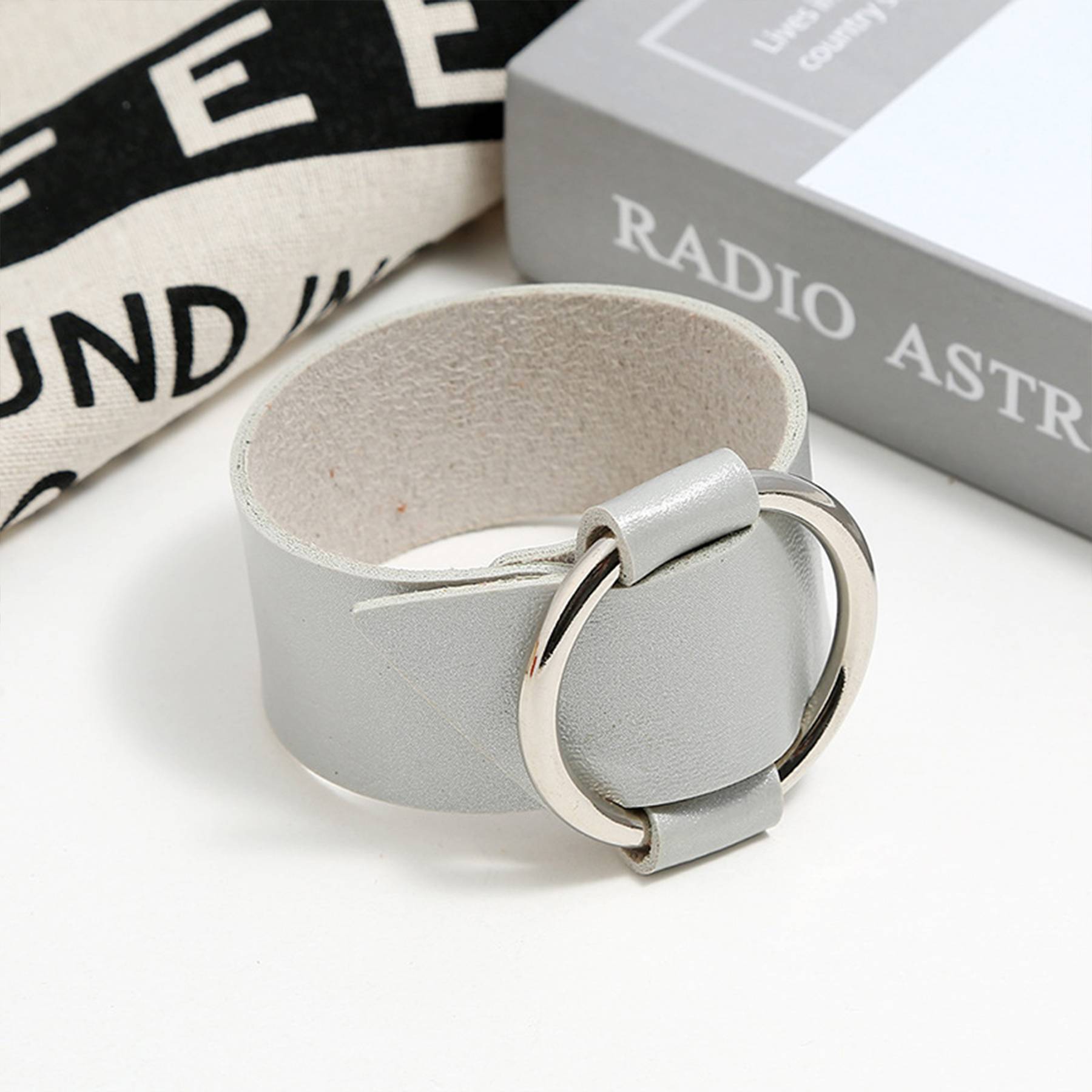 PU Simple punk trend hoop bracelet 6