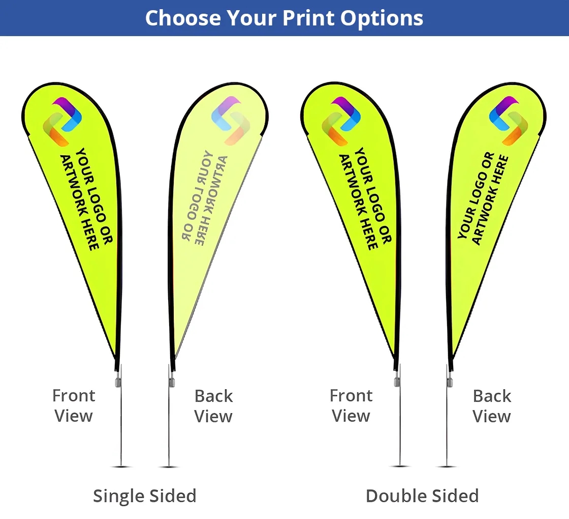Teardrop Flag-Single Sided Package - Cross Base w/Water Bag 4
