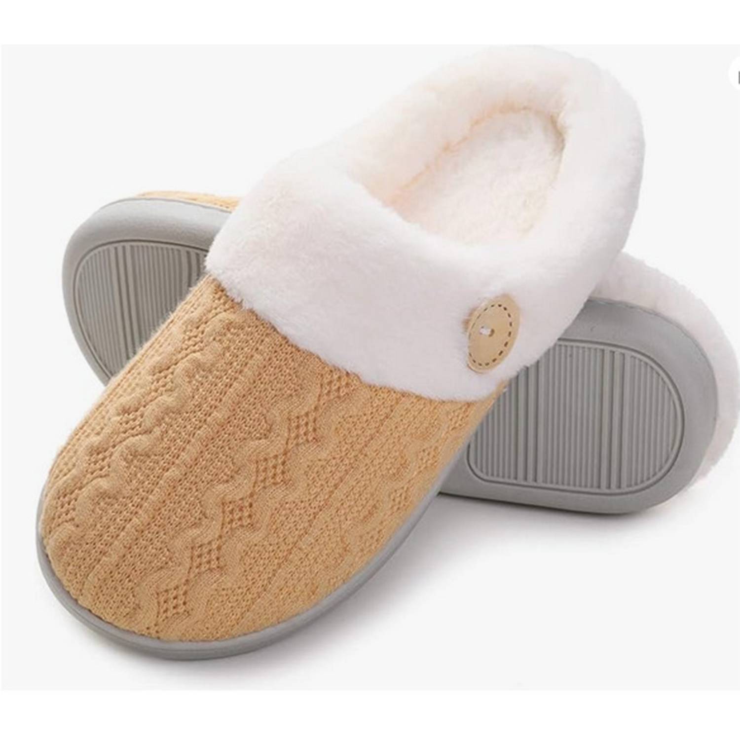 Non-Slip Outdoor Home Memory Cotton Warm Plush Slippers 7