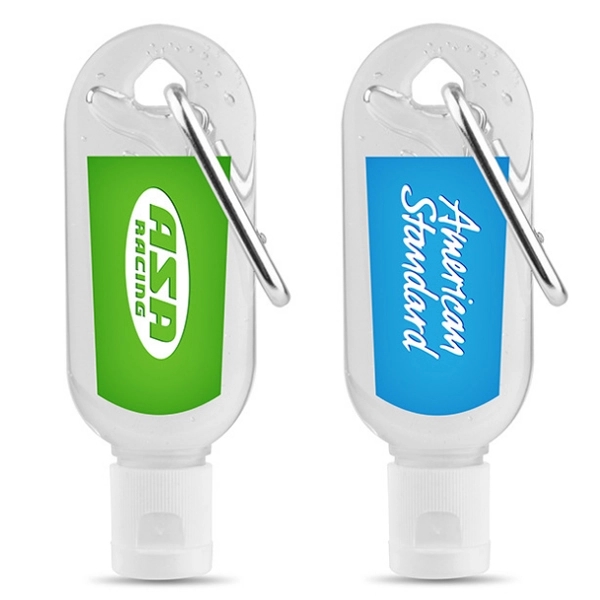 Promotional Hand Sanitizer w/ Carabiner - 2 oz. 2
