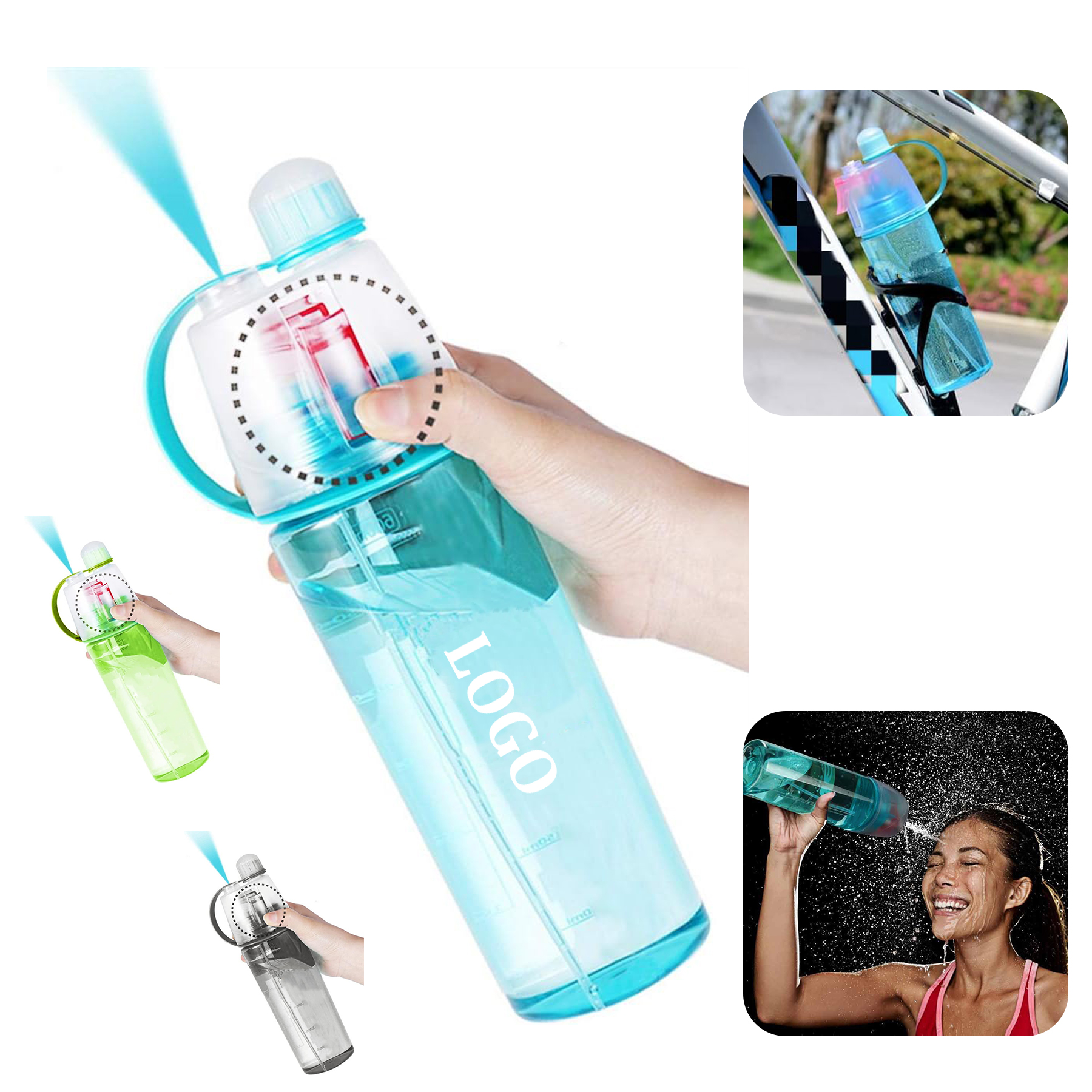 Spray Water Bottle for Drinking Sports 2