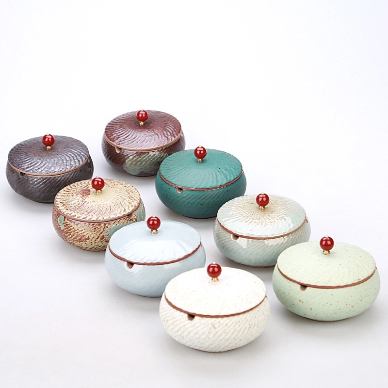 Custom Handmade Ceramic Ashtray With Lid 11